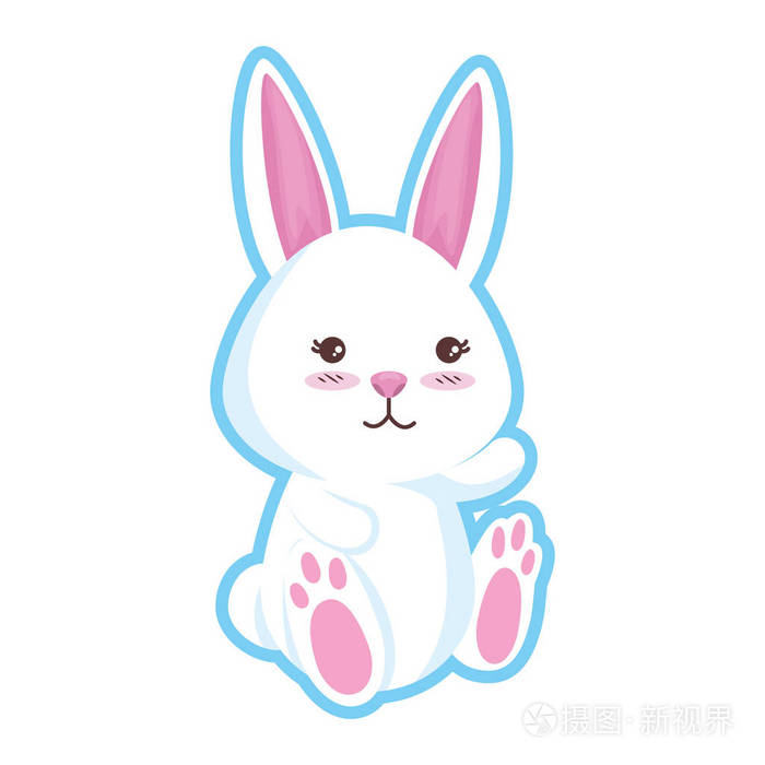 可爱的兔子字符图标