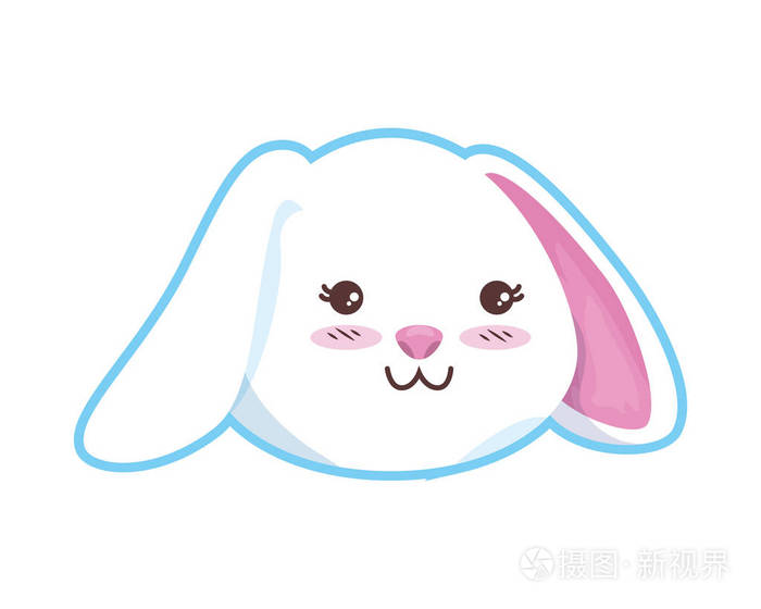 可爱的兔子头字符