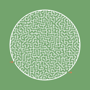 困难的圆形迷宫.儿童和成年人的游戏.孩子们的困惑.迷宫难题.