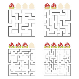 孩子们的游戏.一个入口,一个出口.迷宫难题.白底平面矢量图照片