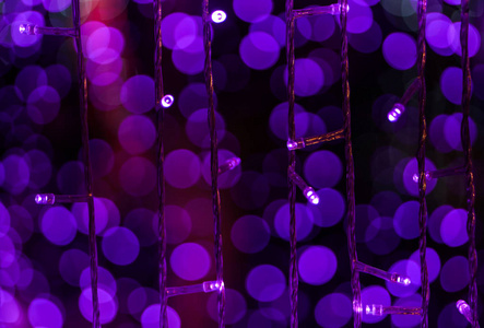 紫粉红色灯圆圣诞装饰LED灯泡