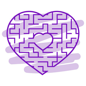 心形的迷宫图片