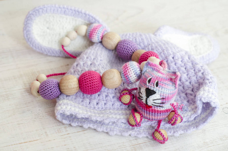 s toy. Crochet pattern. Handicraft manufacturing.
