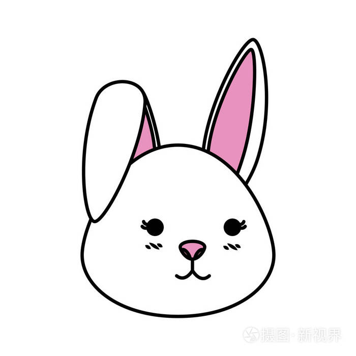 可爱的兔子头字符