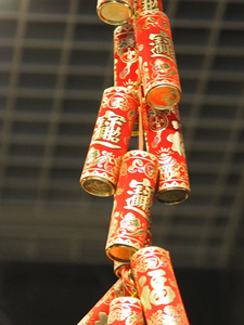 鞭炮装饰中国新年