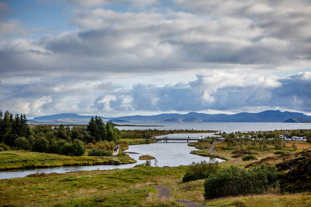美丽的冰岛景观，夏末。 冰岛欧洲。 自然概念的美。