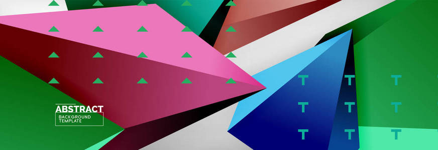 三维多边形几何背景, 三角形现代抽象构图