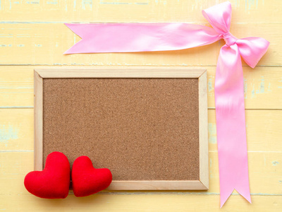 s Day Background. Red Heart, 14 February wooden calendar, Flower