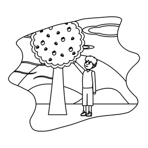 苹果树景观图片-苹果树景观素材-苹果树景观插画-摄图新视界