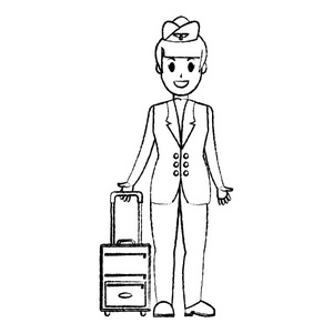行李空姐图片-行李空姐素材-行李空姐插画-摄图新视界