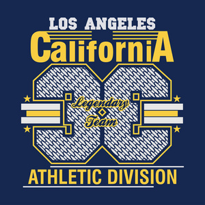 T恤美国加州运动服运动排版标志T恤邮票图形老式T恤印花运动服装设计