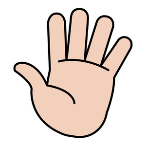 彩色漂亮的手掌手势样式插图照片