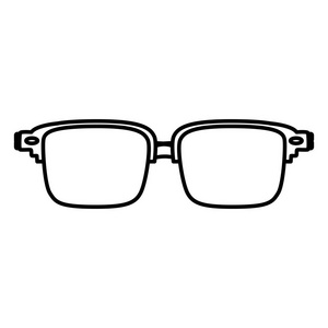 光学样式线框眼镜光学物体样式矢量图照片