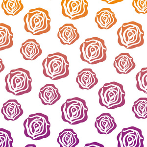 退化的线条美异国玫瑰花瓣背景矢量插图