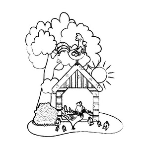 与农场和树图片-与农场和树素材-与农场和树插画-摄图新视界