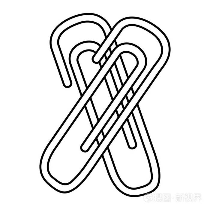 线金属夹工具办公室纸矢量插图插画-正版商用图片18a20u-摄图新视界