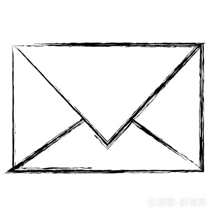 电子邮件信件文本样式矢量图