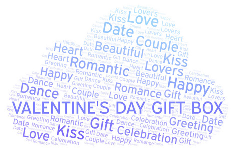 s Day Gift Box word cloud. Word cloud made with text only.