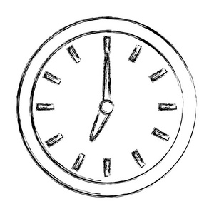 圆钟对象图标样式矢量图