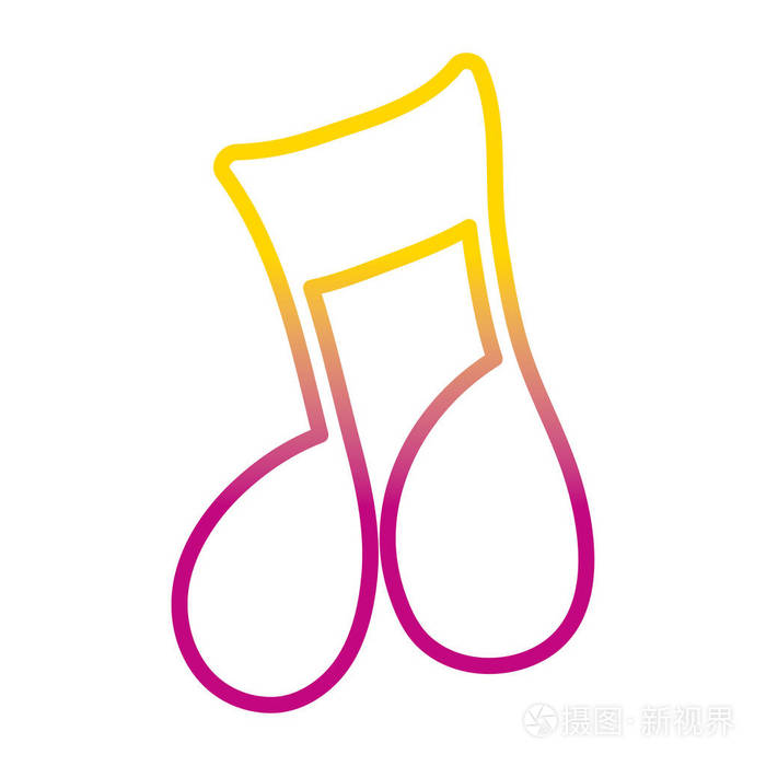 退化线乐谱音符符号节奏矢量图插画 正版商用图片18a5wv 摄图新视界