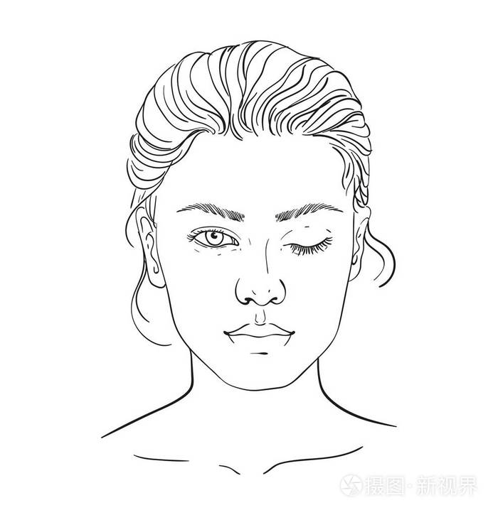 插画 图表化妆师空白. 模板. 矢量图.