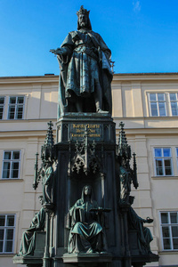 捷克共和国布拉格。 布拉格的国王纪念碑。 捷克的观光。