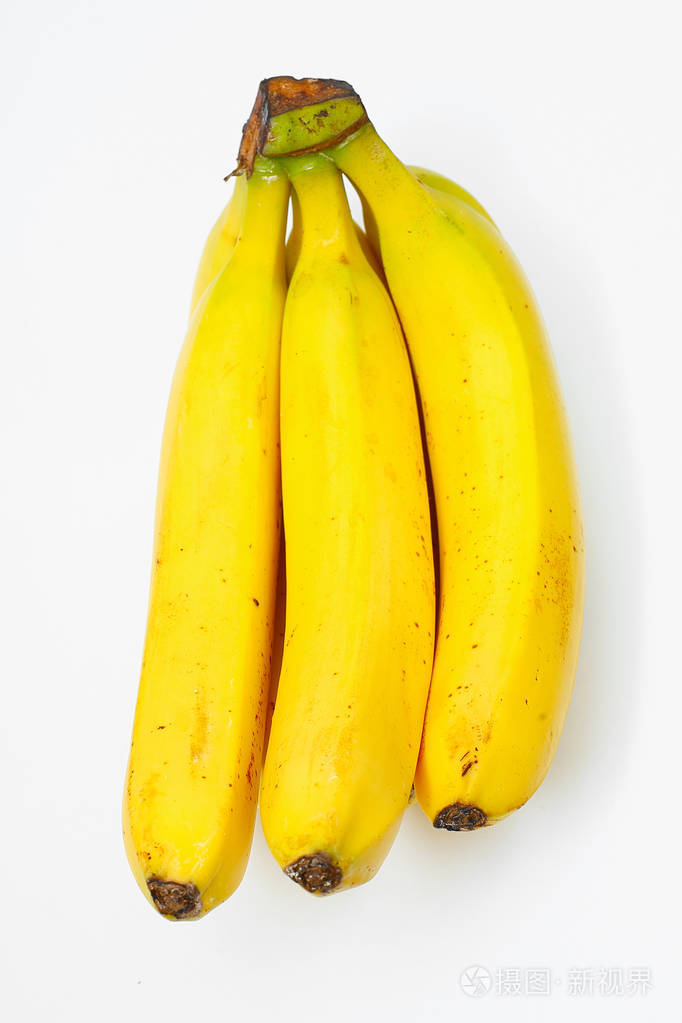白色背景上的香蕉