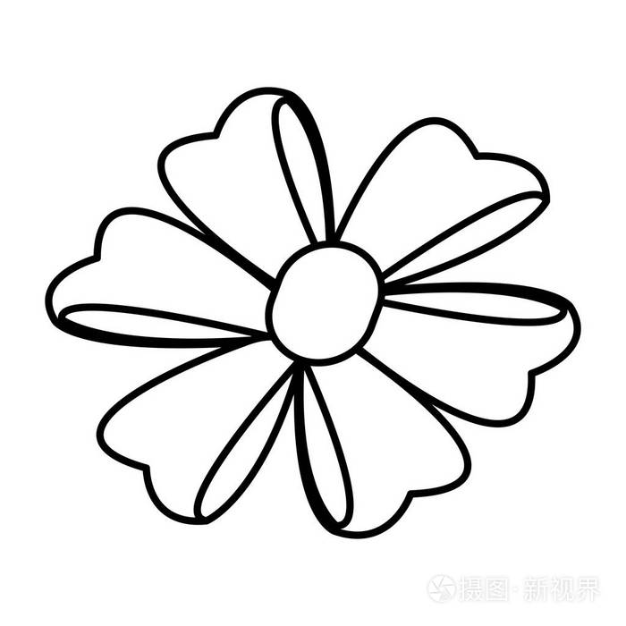 线条优美彩带蝴蝶结装饰附件插图插画-正版商用图片18at7h-摄图新视界