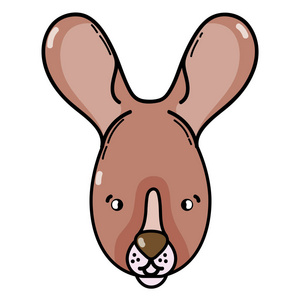 可爱兔头野生动物插图图片