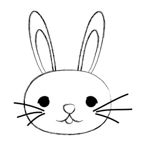 小兔子头简笔画头像图片