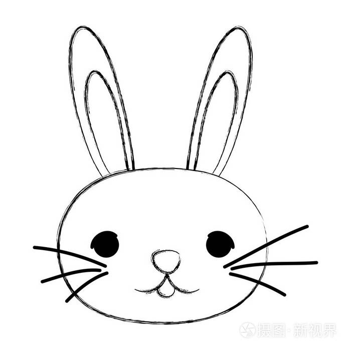 兔子头怎么画脑袋图片
