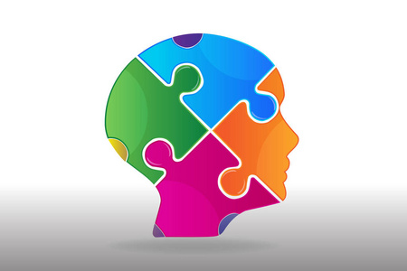 益智头创意概念logo矢量.照片