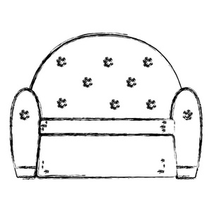 椅子现代物体与扶手椅式矢量插图