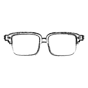 镜框眼镜光学物体样式矢量图
