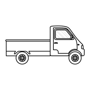 线卡车运输车辆运送服务矢量图