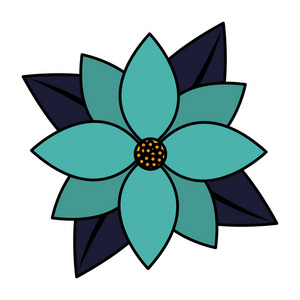 彩色漂亮的异国花花瓣样式矢量插图