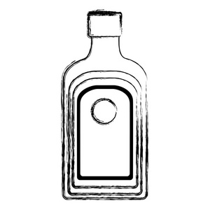 烈性酒瓶子酒精饮料矢量图图片
