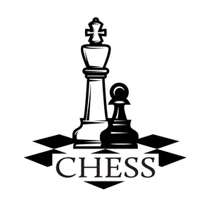 推理游戏矢量单色图案的国际象棋主题与国际象棋.照片