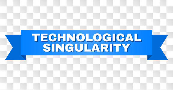 具有技术奇点标题的蓝色磁带图片
