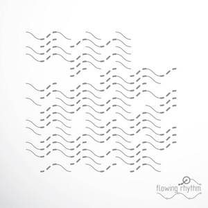 抽象波浪线矢量插图。 技术控制模式可用于网页设计和壁纸或背景。