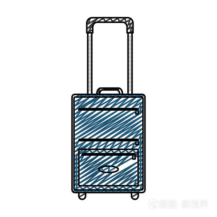 行李物品样式到商务旅行矢量插图