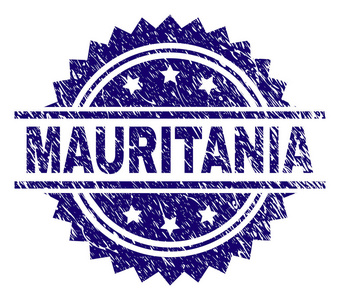 隆起纹理毛里塔尼亚邮票印章