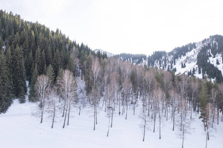 阿克布拉克滑雪基地晴天哈萨克斯坦