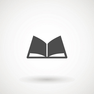 书籍图标矢量固体插图象形文字隔离在白色上. 高质量的阅读象形图.