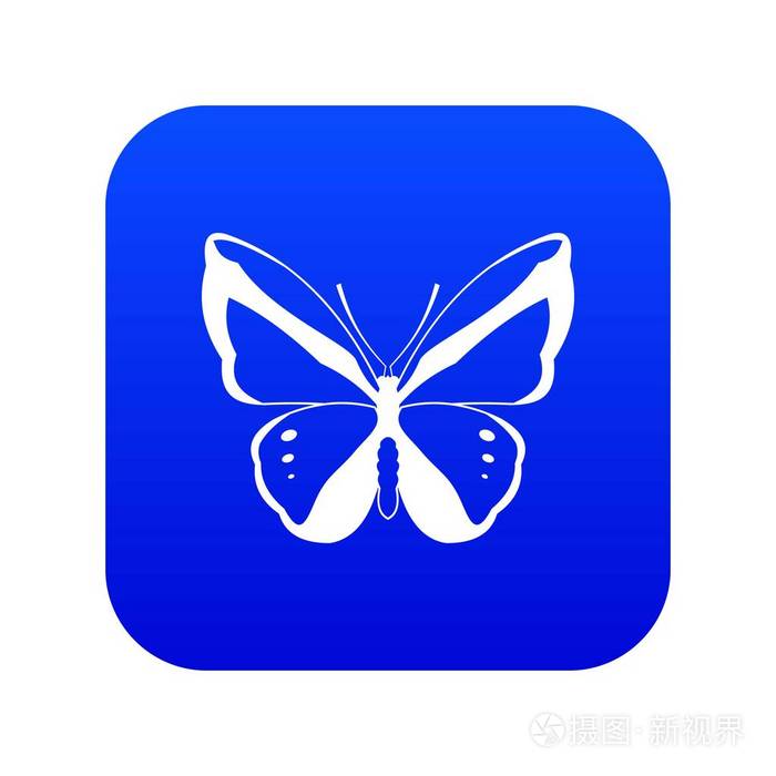 蝴蝶图标数字蓝色