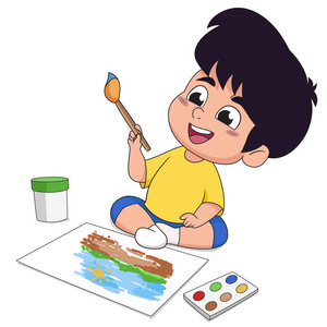 画画板插画-画画板手绘-画画板卡通图-摄图新视界