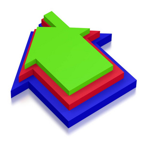 三维几何房屋形状
