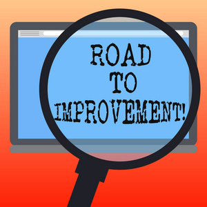 概念意思的方式, 东西使东西更好或自己放大玻璃放大平板电脑空白彩色