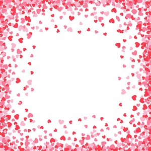 红心粉红色的长方形框架