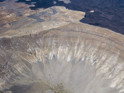 蒂曼法亚国家公园全景火山山葡萄园地形野生自然兰萨罗特加那利岛西班牙